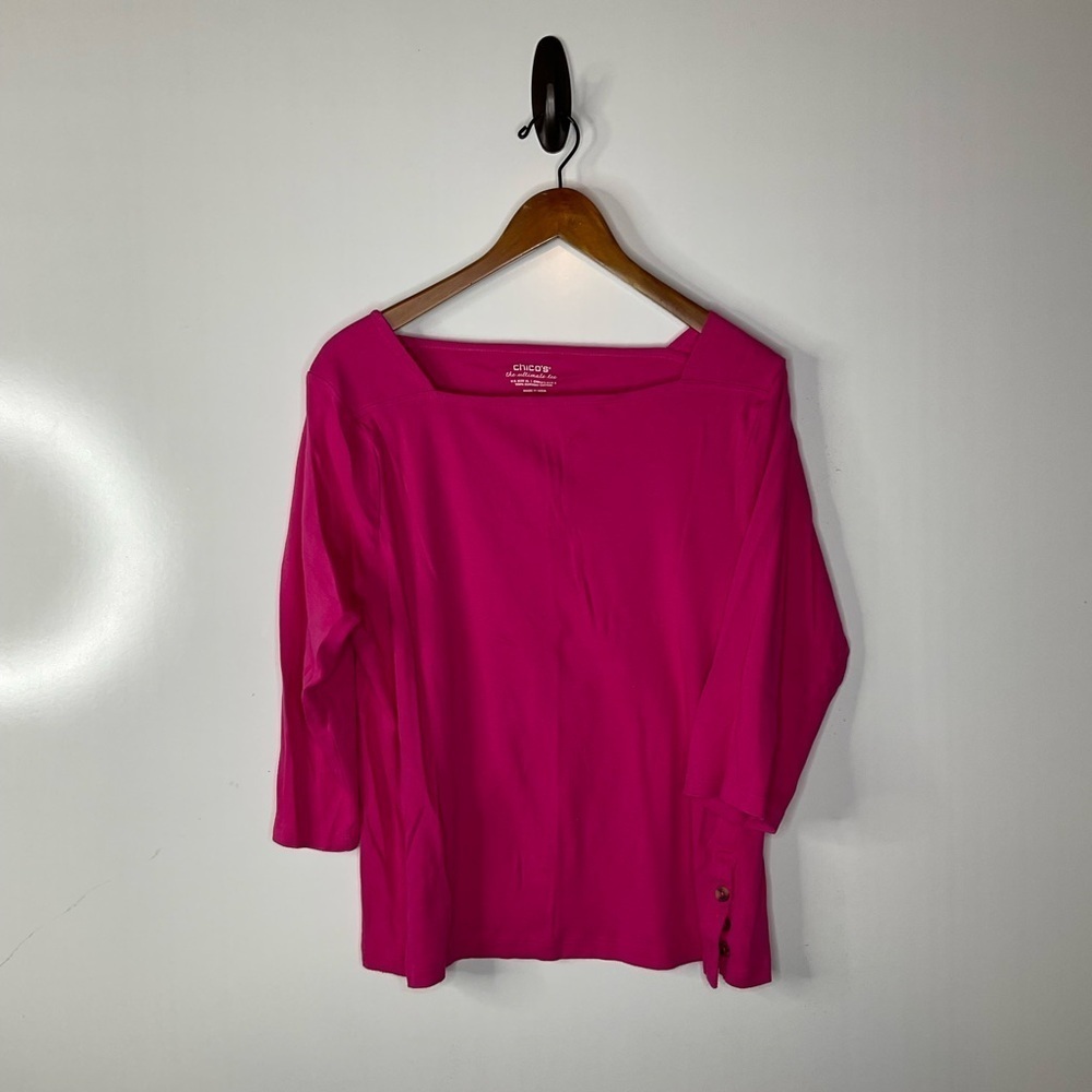 Chico’s Pink The Ultimate Tee Size Xlarge